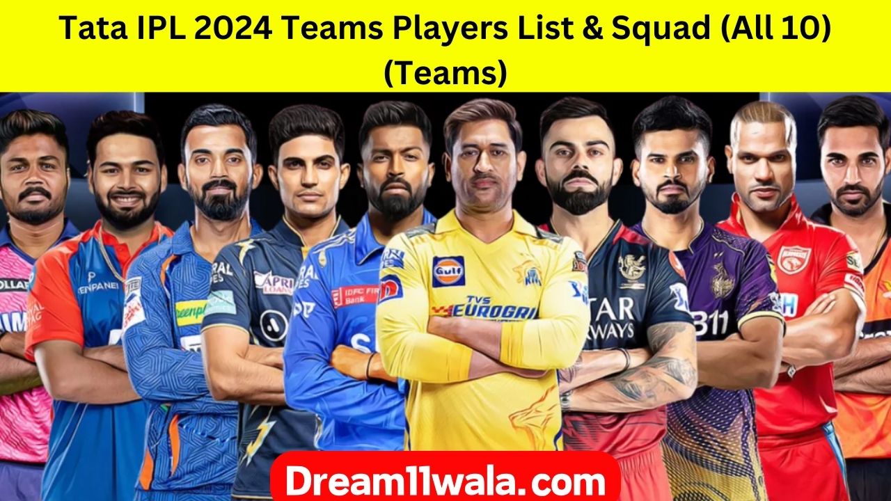 Tata IPL 2024 Teams Players List & Squad (All 10) (Teams)