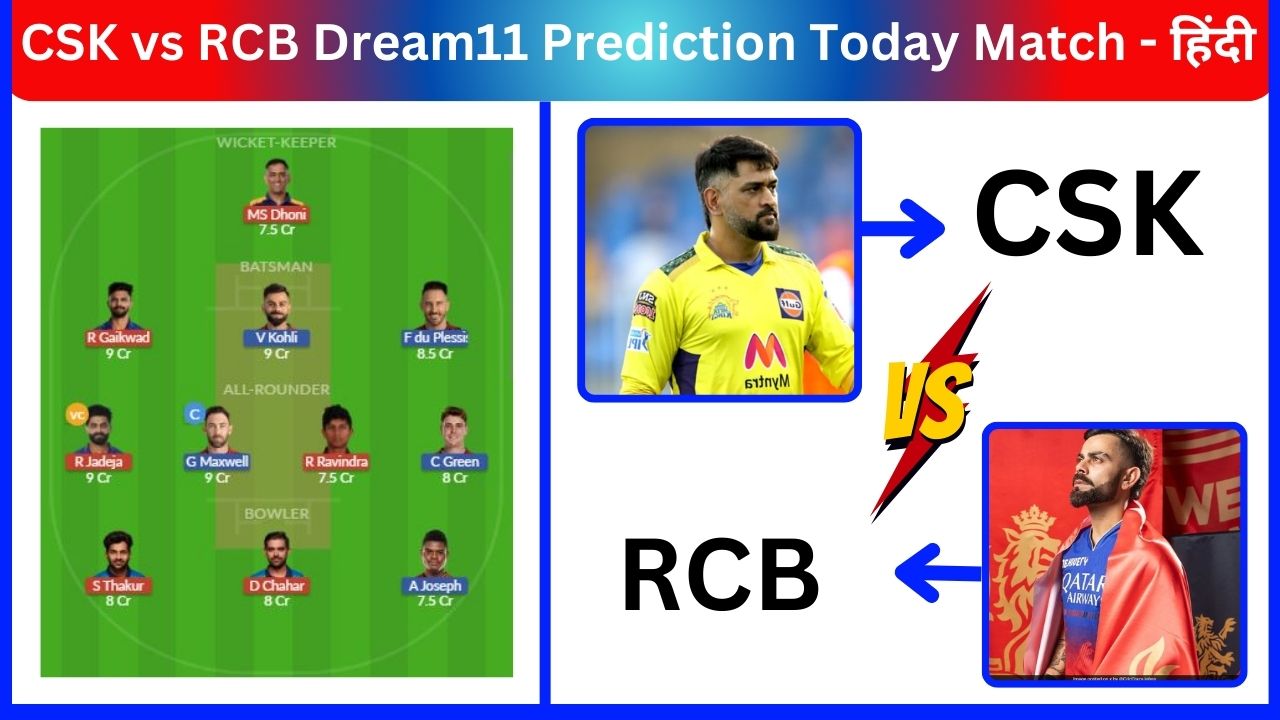 CSK vs RCB Dream11 Prediction Today Match